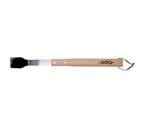 Fackelmann Brosse pour barbecue, ustensiles de cuisine spécial avec pointe souple en silicone pour tartiner sur viande, légumes ou poisson, manche en bois, 42 cm, 1 pièce