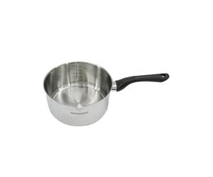 Fackelmann Casserole inox 20 cm tous feux induction sans PFAS | Cuisson précise, 3 L pour sauces et soupes, Bec verseur pratique, Fond inox 20 cm, Tous feux dont induction