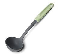 FACKELMANN Ecolution Louche - Louche à Soupe en Fibres de Bois et Plastique Bio - 31,5 cm x 9 cm - Vert Menthe/Gris Pierre