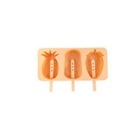 Fackelmann Lot de 1 moule en silicone pour glace, réutilisable, supporte des températures comprises entre -40 °C et 230 °C, passe au four et au congélateur, passe au lave-vaisselle, orange pastel