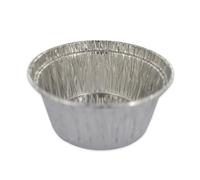 Fackelmann Lot de 10 caissettes rondes en aluminium ramequins 4 x 8,9 cm couleur argent gris