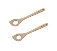 Fackelmann Lot de 2 cuillères à risotto en bois FSC 30 cm | Cuisson facile à remuer, Lot de 2 pour cuisiner à deux mains, Bois naturel, Format 30 x 6,2 cm, Usage risotto