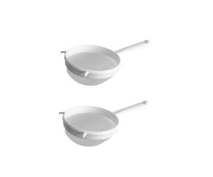 Fackelmann Lot de 2 passoires de cuisine 17 cm en plastique | Plastique léger pour une prise en main facile, Diamètre 17 cm pour égoutter pâtes légumes et fruits, Fackelmann Arcadalina