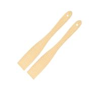 Fackelmann Lot de 2 spatules de cuisine en bois 30 cm | Mélange précis sans abîmer vos plats, Lot de 2 spatules pratiques, Bois naturel, Longueur 30 cm, Pour remuer retourner servir
