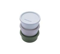 FACKELMANN Lot de 3 boîtes à goûter rondes - Idéales pour les sauces, les vinaigrettes et les épices - Anti-fuite et passe au lave-vaisselle