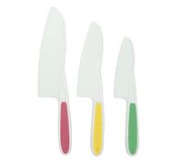 Fackelmann Lot de 3 Couteaux de Cuisine Enfant en Plastique | Premier pas en cuisine en toute confiance, Lot de 3 pour apprendre à couper, 22 cm 24,6 cm 27,5 cm, Mini Monster Fackelmann