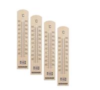 Fackelmann 9307450 Thermomètre en bois, thermomètre mural, thermomètre intérieur, thermomètre extérieur, Bois, 18 cm