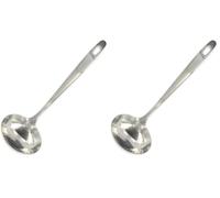 Fackelmann Louche de Cuisine INOX, Louche, Ustensile de Cuisine, Acier Inoxydable, Argent, Gris, 28 cm, 29 x 9 x 8,5 cm (Lot de 2)