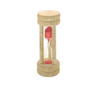 Fackelmann Minuteur à œufs avec sable 10 x 3,5 cm en bois de hêtre, beige, 10 x 3,5 x 3,5 cm