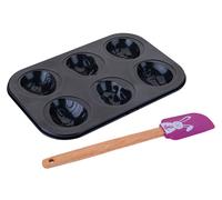 FACKELMANN Moule à 6 muffins avec spatule à pâte