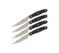 Nirosta - Lot de 4 couteaux à steak 22 cm Nirosta Fit - Lame dentelée en acier inoxydable, manche plastique confortable, pour une coupe précise