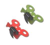 Fackelmann Ouvre-boîte manuel Presto 00888 2-en-1 papillon acier inoxydable rouge/vert