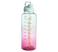 FACKELMANN Paris Hilton Gourde de motivation de 1,8 l en rose/bleu - Dictons inspirants, anti-fuite, idéale pour le sport et la vie quotidienne, plastique, 115 x 10 x 32 mm