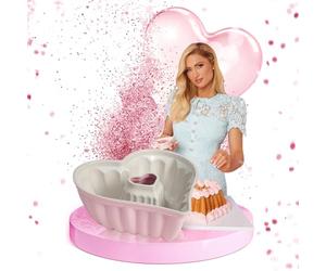 FACKELMANN Paris Hilton Moule à gâteau en fonte d'aluminium avec revêtement antiadhésif en céramique - Résultats de cuisson uniformes - 26 x 285 x 10 mm - Forme de cœur - Passe au lave-vaisselle