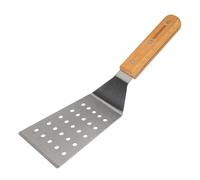 Fackelmann Pelle à Lasagnes et Pizza en Inox avec Manche Bois 29 cm | Service précis, Ajourée pour égoutter, Inox bois, Format 29 cm, Pizzas et lasagnes