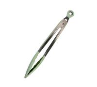 Fackelmann Pince Alimentaire en Inox et Plastique Verte 16,5 cm | Prise précise, Pince souple, Embouts silicone, Saisie facile, Format 27 x 3,5 cm, Acier inoxydable