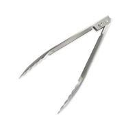 Fackelmann Pince de cuisine en inox, ustensile de cuisine, 23 cm | Prise sûre des aliments, Longueur 23 cm pour servir sans se brûler, Inox robuste, Passe au lave-vaisselle, Rangement facile
