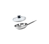 Set de 1 poêle de 20 cm en inox et couvercle en verre Fackelmann Eterna