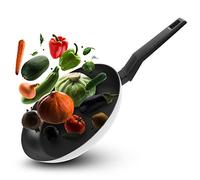 FACKELMANN Poêle à frire Balance 24 cm, anti-adhésive en aluminium 90% recy vec poignée ergonomique en plastique, poêle à induction pour cuisiner et rôtir