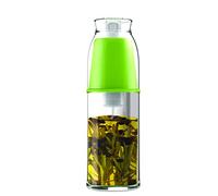 Fackelmann Pompe à Huile ou vinaigre, pulvérisateur pour Salade, Verre, Vert et Transparent, 18,5 x 6,2 x 6,6 cm