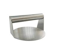 Fackelmann Presse écrase hamburger en acier inoxydable, idéale pour smash burger, pour burger sur la plaque, passe au lave-vaisselle, Ø 14 x 10 cm, Gris