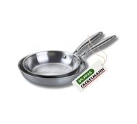 Fackelmann Set 2 poêles inox 20/26 cm induction sans PFAS | Cuisson homogène, Inox Triply, 2 formats 20 et 26 cm, Induction et four, Nettoyage lave-vaisselle