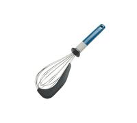 Fackelmann Tasty 678031 Fouet de cuisine, fouet de pâtisserie, fouet avec spatule, fouet avec raclette, ustensile de pâtisserie, Acier inoxydable, Silicone, 31,5 x 7 cm