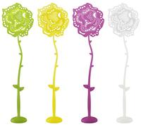 Fackelmann Tecno Tapette à Mouches Rose avec Protection Contre Les Insectes sur Pied avec Support (Couleur : Jaune, Vert, Violet, Blanc - Non sélectionnable), quantité : 1 pièce