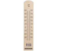 Fackelmann Thermomètre intérieur et extérieur Tecno en bois Beige/Multicolore 22,8 x 6,1 x 2 cm