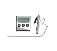 Fackelmann Thermomètre de Cuisson Digital avec Sonde | Cuisson à cœur précise, Sonde longue 17,3 cm, Format compact 7 x 6,2 cm, Plastique léger, Pour viande et pâtisserie