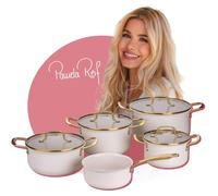 Fackelmann x Pamela Reif Signature Set de casseroles 9 pièces en beige pastel pour chaque cuisine