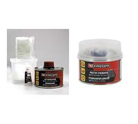 Facom 006050 Kit Réparation Résine/Mat Verre, 250 g & 006052 Mastic Polyester Standard 500 g