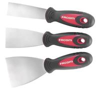 Facom Jeu de 3 grattoirs 237.J1 – 2 droits (50 mm, 32 mm) et 1 angulaire 50 mm