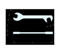 Facom 34.11/32 Cle A Fourche Micro 11/32'