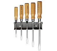 Facom Tournevis cruciforme à poignée en bois Phillips®, Pozidriv®, jeu de fentes dans le carton, 8 pcs. Quantité:1