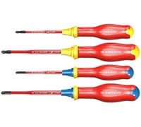 Facom ATB.J4TVE - Jeu de 4 TOURNEVIS PROTWIST® SLIM BORNEO® isolés 1000V pour empreintes mixtes