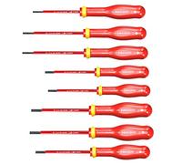 Facom ATD.J8VE Jeu de 8 Tournevis Protwist isolés 1000 Volts pour vis à fente et pour vis cruciformes POZIDRIV 8 Pièces
