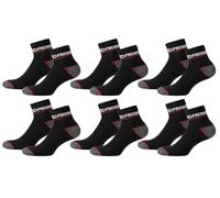 Facom Chaussette de Travail Résistante, Chaussettes Basses Homme, Durable, Talons et Pointes Renforcés (Lot de 6), Taille 43/46 - Noir
