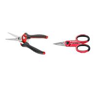 FACOM - Cisaille multi-usage - 980P & Paire de Ciseaux d’Électriciens Gainés - 841A.4 - Branches Surmoulées Bi-Matière Ergonomique