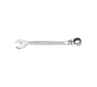 FACOM - Clé Mixte à Cliquet Métrique 12mm - 467B.12 - Système Ultra-Grip Antidérapant - Mécanisme à Cliquet Compact Réversible par Levier - Œil et Fourche Inclinés à 15° - Chrome Satiné
