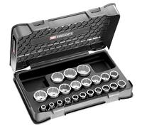 Facom Coffret de douilles 1/2" S400B – 22 pièces, 12 pans métriques 8 à 32 mm