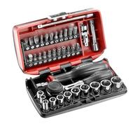 FACOM - Coffret compact de serrage et vissage NANO, 38 pièces, Set de douilles 6 Pans 1/4" avec Cliquet à manche rotatif, R.360NANOPB