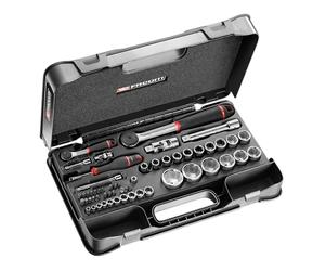 FACOM Coffret de Cliquets, Douilles & Embouts 1/4” et 1/2”, 58 Pièces, Cliquets Étanches, MBOX, RS.161-2