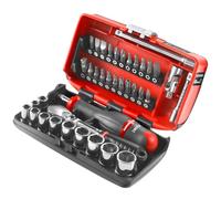 Facom Coffret douilles & embouts 1/4" RL.NANO1 – 38 pièces, 6 pans, cliquet réversible