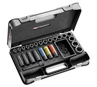 Coffret à douilles à chocs 1/2'' impact 6 pans 10 - 32 mm FACOM NS.550B