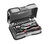 Facom Coffret cliquet + douilles R.161-6P6 – 1/4" 6 pans, 37 pièces, multicolore