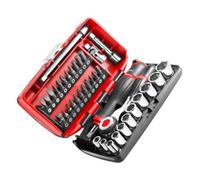 FACOM Coffret Serrage-Vissage Nano 1/4 "" R.360NANOPB - 37 Outils - Cliquet 1/4 "" à Manche Rotatif R.360 - Nettoyage Facile