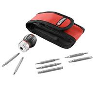 FACOM Composition Tournevis Boule Protwist à Cliquet avec 7 Lames en Étui - Manche Ergonomique Bi-Matière - Cliquet 45 Dents de Grande Qualité - 8 Pièces - ATCL.S14PB