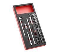 Facom Facom Jeu de clés à douille Modul 3/8" J.161B 20 pcs Quantité:1