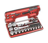 Facom Gamme Facom 1/2" - éléments d'entraînement, clé à 12 points, boîte de détection à cliquet réversible, 21 pcs. Quantité:1
